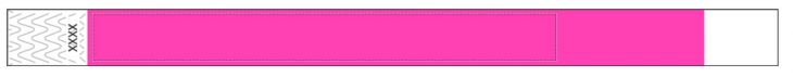 Custom 3/4" Pink Tyvek Wristbands - Add Your Logo/Text main image